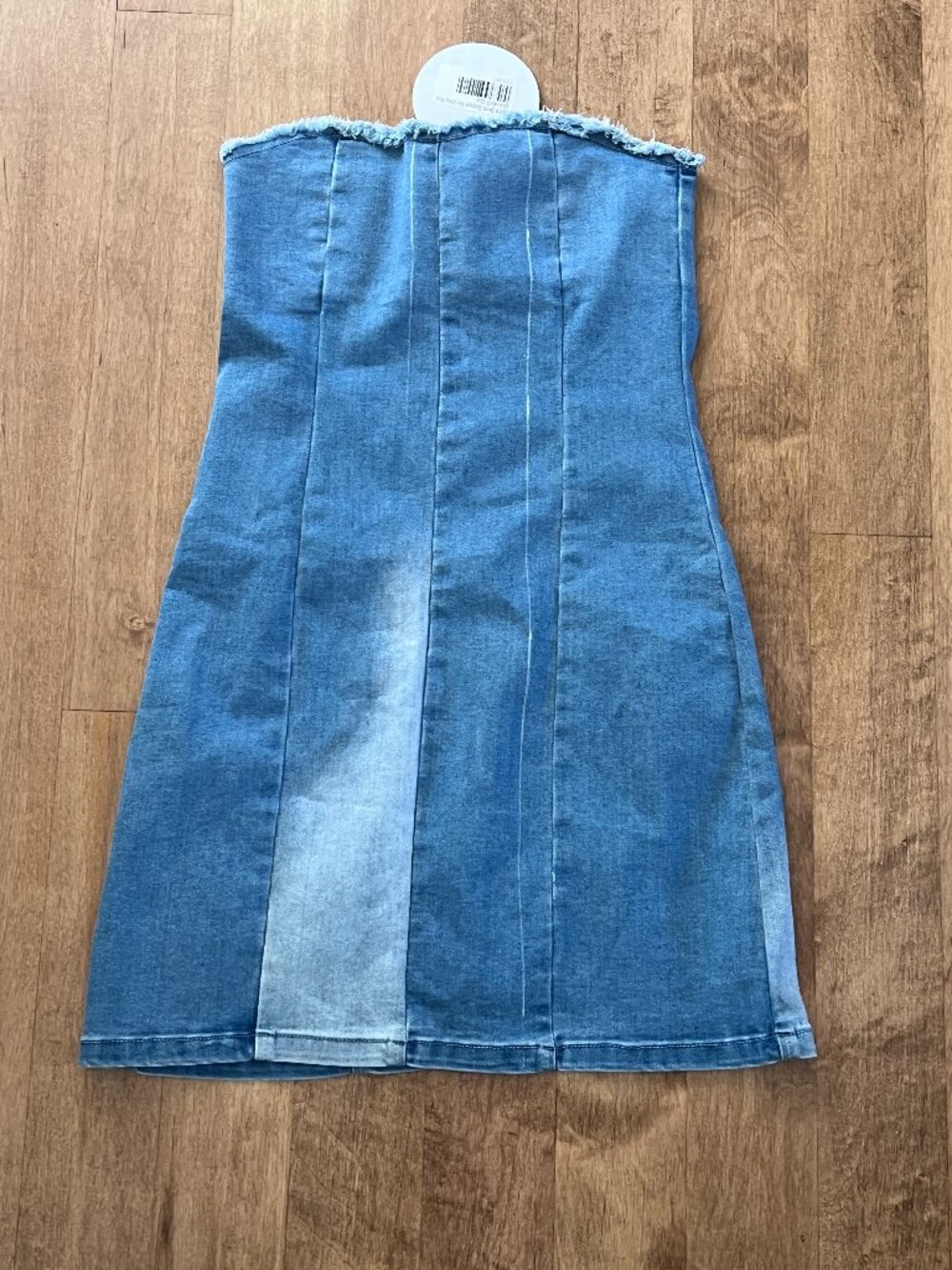 Princess Polly battick denim strapless mini dress, size 4, nwt